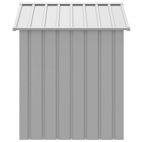 Dog House with Roof Light Grey 117x103x123cm Galvanised Steel - Image 4