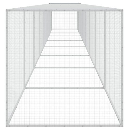 Chicken Cage with Roof Anthracite 803x98x90cm Galvanised Steel - Image 4