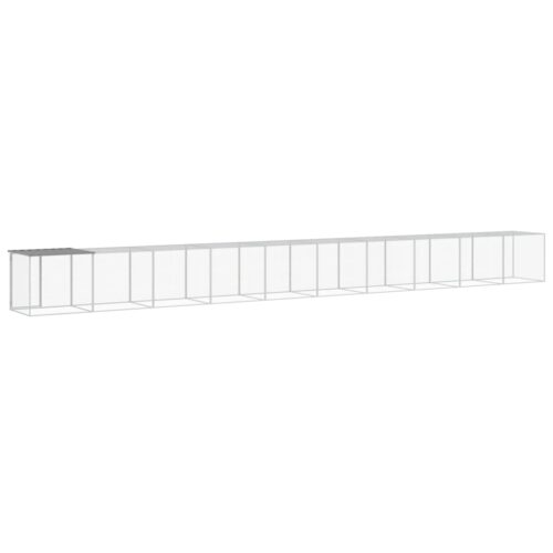 Chicken Cage with Roof Light Grey 1003x98x90cm Galvanised Steel - Image 5