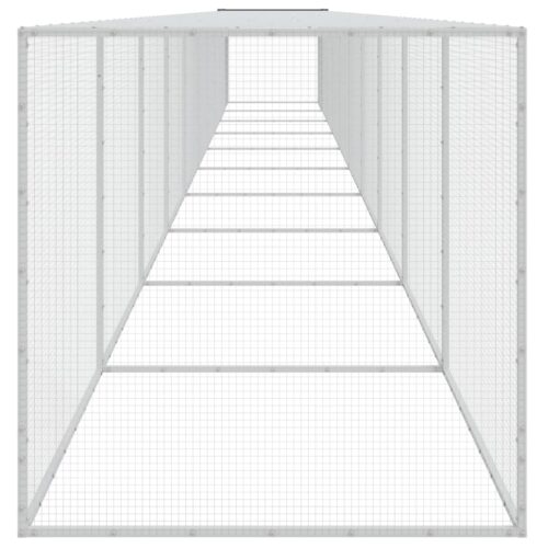 Chicken Cage with Roof Anthracite 1003x98x90cm Galvanised Steel - Image 4