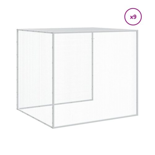 Chicken Cage with Roof Anthracite 1003x98x90cm Galvanised Steel - Image 7