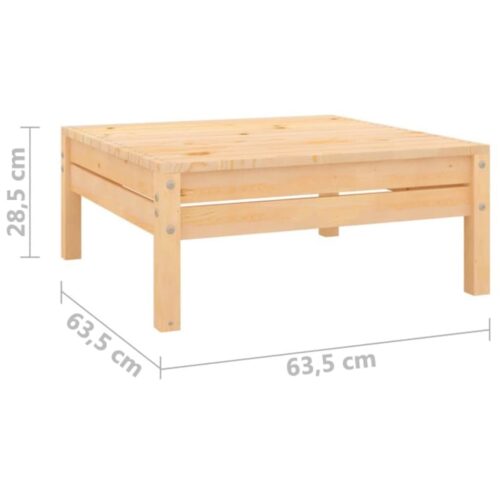 3-Piece Garden Lounge Set Solid Wood Pine - Image 12