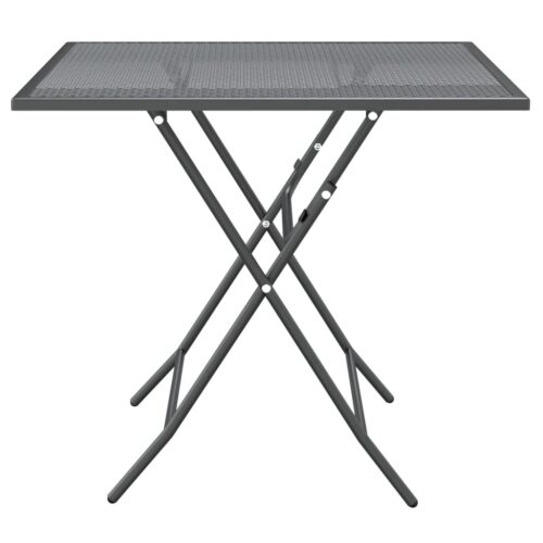 3-Piece Garden Dining Set Expanded Metal Mesh Anthracite - Image 5