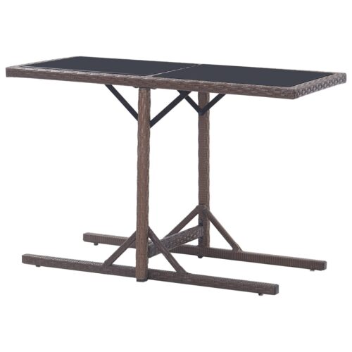 3-Piece Garden Dining Set Brown - Image 10