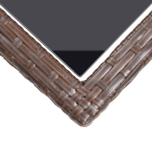 3-Piece Garden Dining Set Brown - Image 11