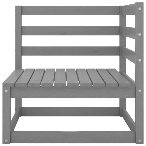 4-Piece Garden Lounge Set Grey Solid Pinewood - Image 5