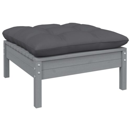 3-Piece Garden Sofa Set with Anthracite Cushions Outdoor Patio Lounge Furniture Pinewood - Image 6