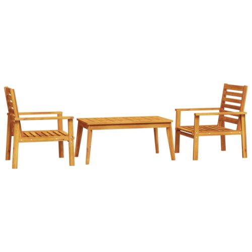 3-Piece Garden Lounge Set Solid Wood Acacia