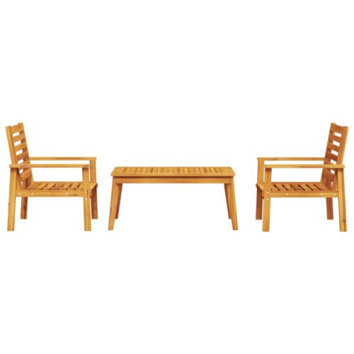 3-Piece Garden Lounge Set Solid Wood Acacia - Image 3