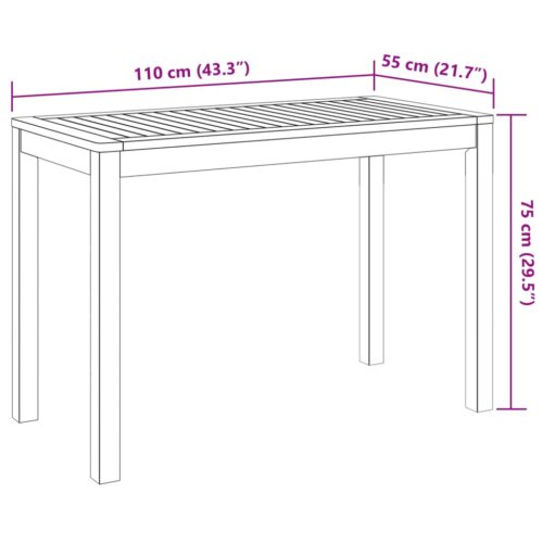 3-Piece Garden Dining Set Solid Wood Acacia - Image 9