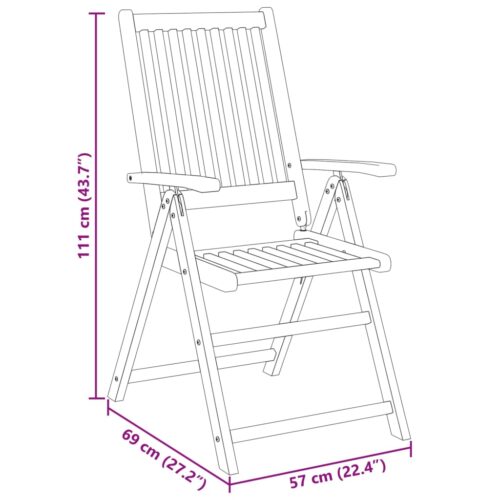 3-Piece Garden Dining Set Solid Wood Acacia - Image 10