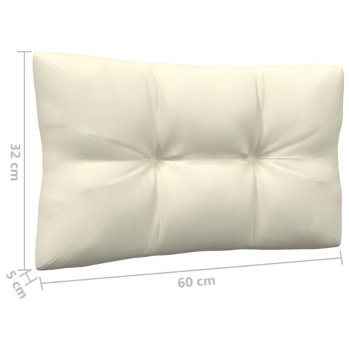 4-Piece Garden Sofa Set with Cream Cushions Outdoor Patio Lounge Furniture Pinewood - Image 6