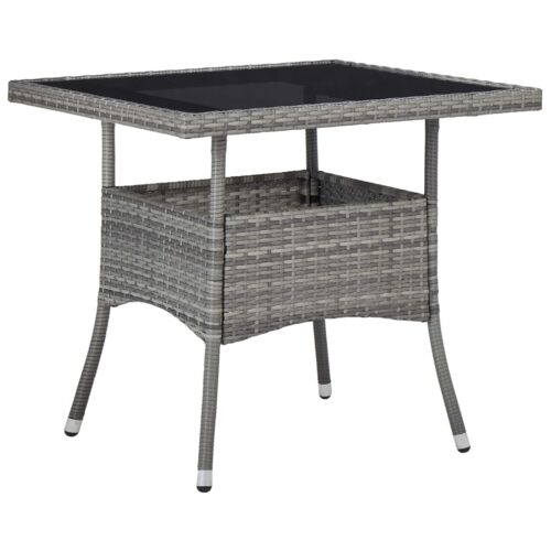 3-Piece Garden Dining Set Outdoor Patio Lounge Bistro Glass Table Chairs Rattan - Image 13
