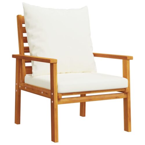 5-Piece Garden Lounge Set with Cushions Outdoor Patio Lounge Furniture Solid Wood Acacia - Image 5