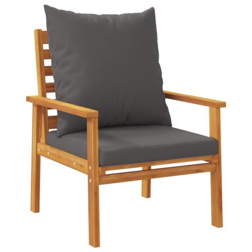 5-Piece Garden Lounge Set with Cushions Outdoor Patio Lounge Furniture Solid Wood Acacia - Image 5