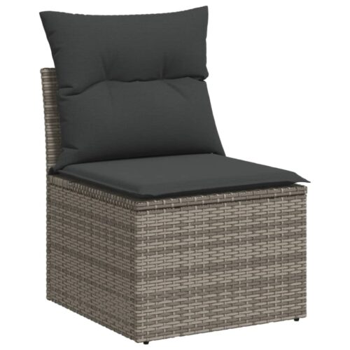 7-Piece Garden Sofa Set Outdoor Patio Lounge Wicker Rattan Furniture Setting Grey - Image 3