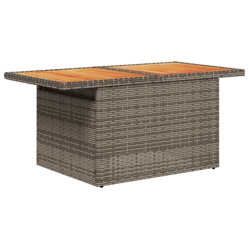 7-Piece Garden Sofa Set Outdoor Patio Lounge Wicker Rattan Furniture Setting Grey Acacia - Image 7