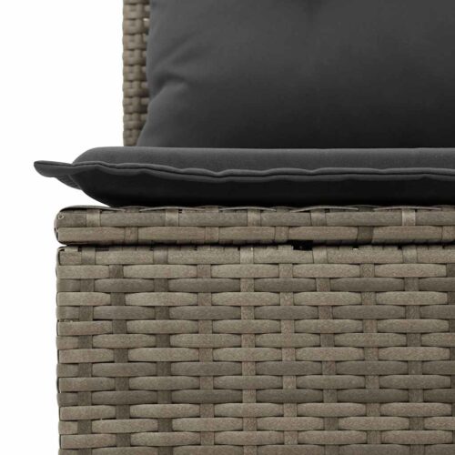 7-Piece Garden Sofa Set Outdoor Patio Lounge Wicker Rattan Furniture Setting Grey Acacia - Image 12