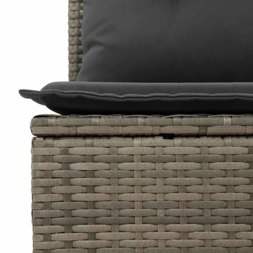 8-Piece Garden Sofa Set Outdoor Patio Lounge Couch Wicker Rattan Furniture Grey Acacia - Image 12