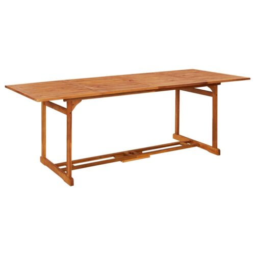 9-Piece Garden Dining Set 220x90x75cm Solid Wood Acacia - Image 6