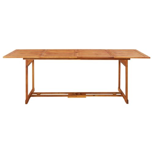 9-Piece Garden Dining Set 220x90x75cm Solid Wood Acacia - Image 7
