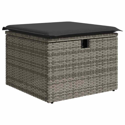 7-Piece Garden Sofa Set Outdoor Patio Lounge Wicker Rattan Furniture Setting Grey Acacia - Image 6