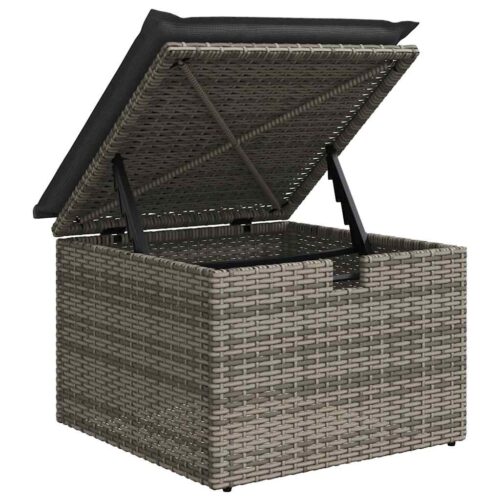 7-Piece Garden Sofa Set Outdoor Patio Lounge Wicker Rattan Furniture Setting Grey Acacia - Image 10