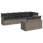 8-Piece Garden Sofa Set Outdoor Patio Lounge Couch Wicker Rattan Furniture Grey