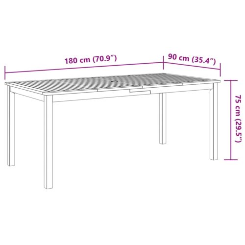 7-Piece Garden Dining Set Solid Wood Acacia - Image 9