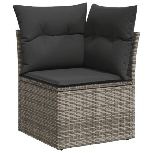 8-Piece Garden Sofa Set Outdoor Patio Lounge Couch Wicker Rattan Furniture Grey - Image 4