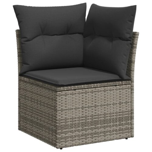 8-Piece Garden Sofa Set Outdoor Patio Lounge Couch Wicker Rattan Furniture Grey - Image 6