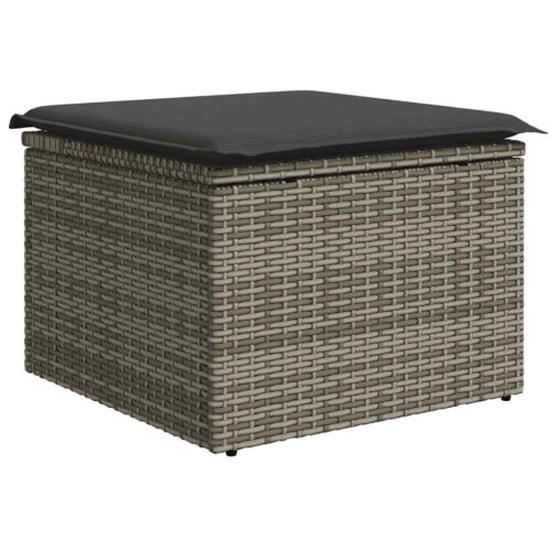 8-Piece Garden Sofa Set Outdoor Patio Lounge Couch Wicker Rattan Furniture Grey Acacia - Image 6
