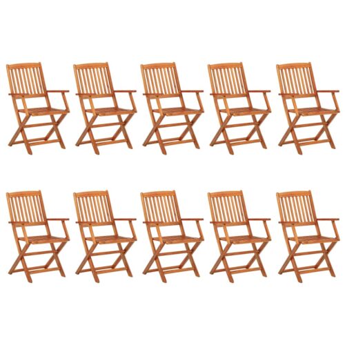 11-Piece Garden Dining Set 280x90x75cm Solid Wood Acacia - Image 3