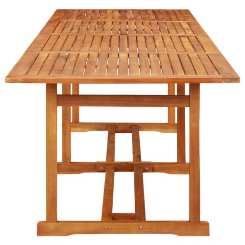 11-Piece Garden Dining Set 280x90x75cm Solid Wood Acacia - Image 8