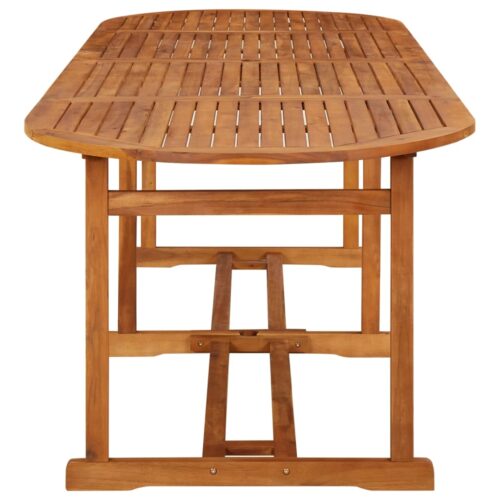 13-Piece Garden Dining Set 280x90x75cm Solid Wood Acacia - Image 8