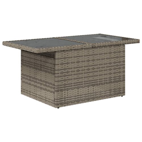 9-Piece Garden Sofa Set with Cushions Outdoor Patio Furniture Grey Poly Rattan - Image 5