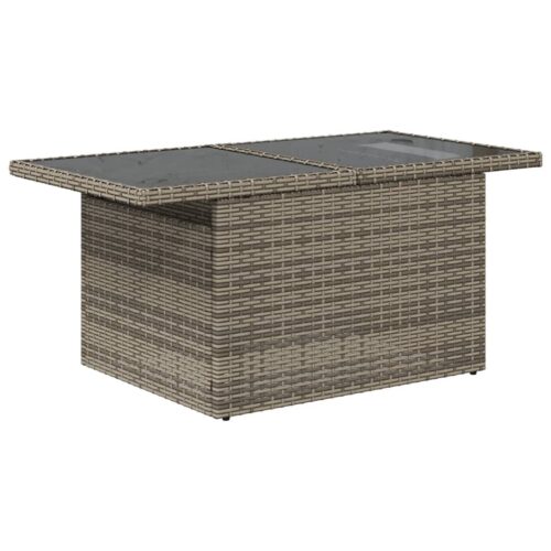 9-Piece Garden Sofa Set with Cushions Outdoor Patio Furniture Grey Poly Rattan - Image 3