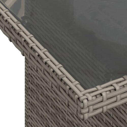9-Piece Garden Sofa Set with Cushions Outdoor Patio Furniture Grey Poly Rattan - Image 7