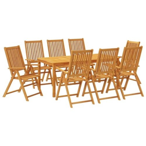 9-Piece Garden Dining Set Solid Wood Acacia - Image 11