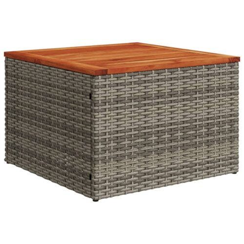 11-Piece Garden Sofa Set with Cushions Outdoor Patio Lounge Furniture Grey Poly Rattan - Image 3