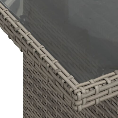 11-Piece Garden Sofa Set with Cushions Outdoor Patio Lounge Furniture Grey Poly Rattan - Image 7