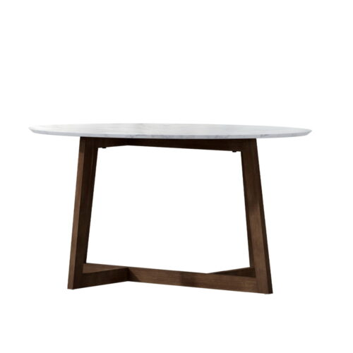 Artiss Coffee Table Oval Marble Effect - Image 3