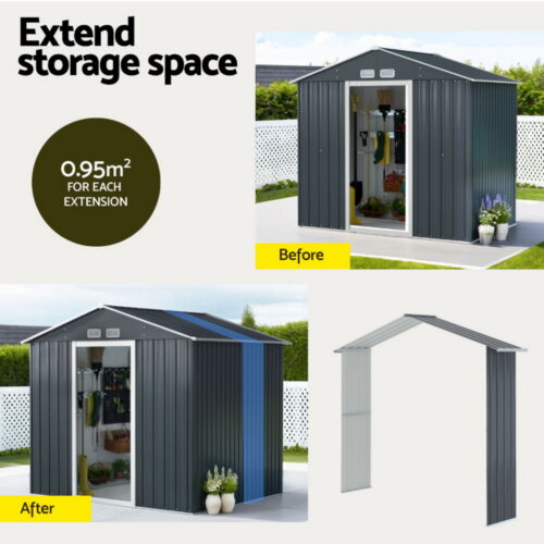 Giantz Garden Shed Extension Kit Outdoor Storage Tool Sheds Workshop House Shelter - Image 4