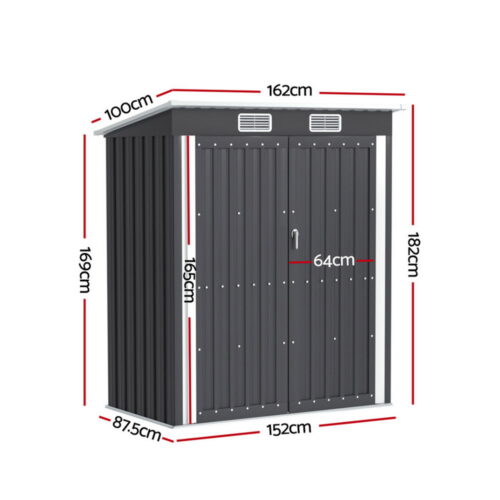 Giantz Garden Shed 1.62x1M Outdoor Storage Tool Workshop House Shelter - Image 2