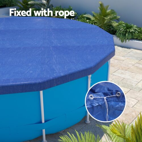 Aqua Buddy Pool Cover Fit 3.66m Round Above-ground Swimming Pool Blanket Blue - Image 5