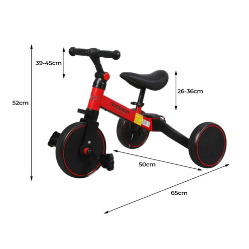 Bopeep Kids Tricycle Toddler Balance Bike 3 in1 Ride on Toys Toddler Push Trike - Image 4