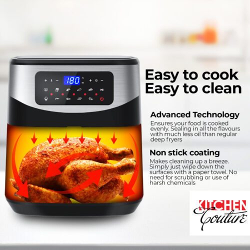 Kitchen Couture Digital 12L Air Fryer Silver - Image 3