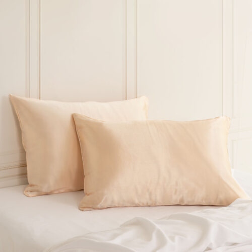 SILK PILLOW CASE TWIN PACK SIZE: 51X76CM Champagne Pink