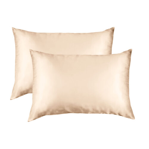 SILK PILLOW CASE TWIN PACK SIZE: 51X76CM Champagne Pink - Image 5
