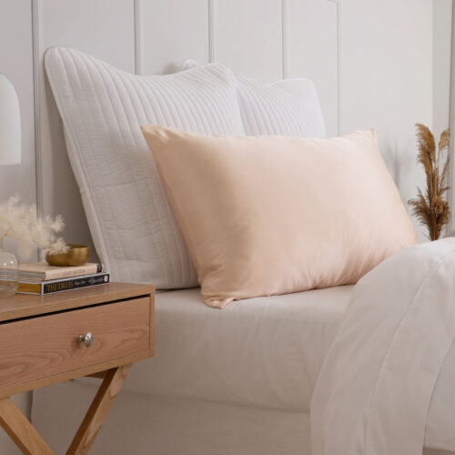 Royal Comfort Dual-Sided Pure Mulberry Silk Pillowcase Pillow Cover Champagne Pink